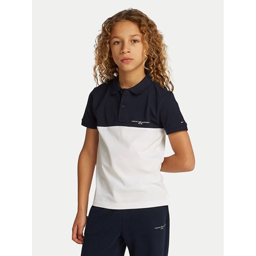 Tommy Hilfiger Polo KB0KB09527 Granatowy Regular Fit ze sklepu MODIVO w kategorii T-shirty chłopięce - zdjęcie 182629070
