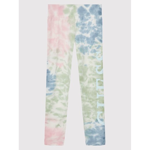 Guess Legginsy J2YB17 J1300 Kolorowy Slim Fit ze sklepu MODIVO w kategorii Spodnie dziewczęce - zdjęcie 182629110