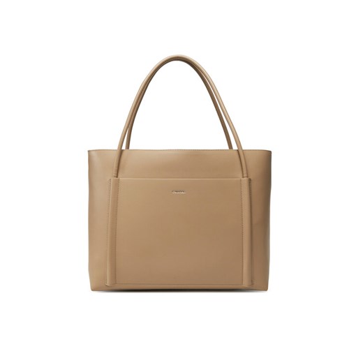 Calvin Klein Torebka Ck Linn Large Shopper K60K613109 Beżowy ze sklepu MODIVO w kategorii Torby Shopper bag - zdjęcie 182629164