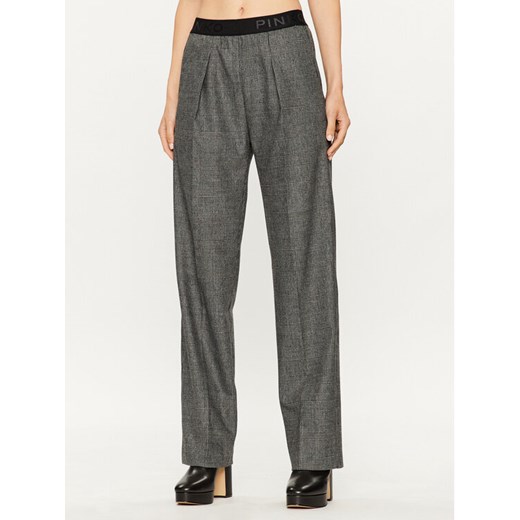 Pinko Spodnie materiałowe Palma 102197 A07P Szary Loose Fit ze sklepu MODIVO w kategorii Spodnie damskie - zdjęcie 182629172