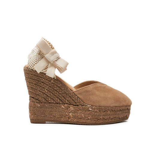 Manebi Espadryle Hamptons Heart-Shaped Wedge Espadrilles W 1.6 WH Beżowy ze sklepu MODIVO w kategorii Espadryle damskie - zdjęcie 182629181