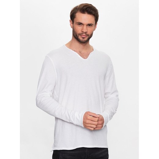 Zadig&Voltaire Longsleeve Monastir Guitare JMTN00227 Biały Regular Fit ze sklepu MODIVO w kategorii T-shirty męskie - zdjęcie 182629184