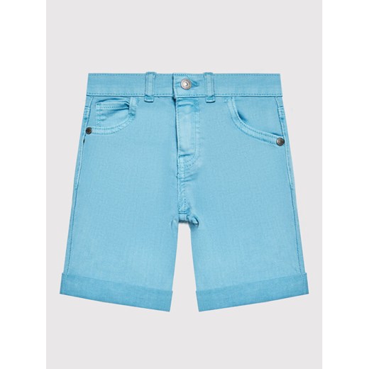 Guess Szorty jeansowe N1RD03 WE620 Niebieski Regular Fit ze sklepu MODIVO w kategorii Spodenki chłopięce - zdjęcie 182629221