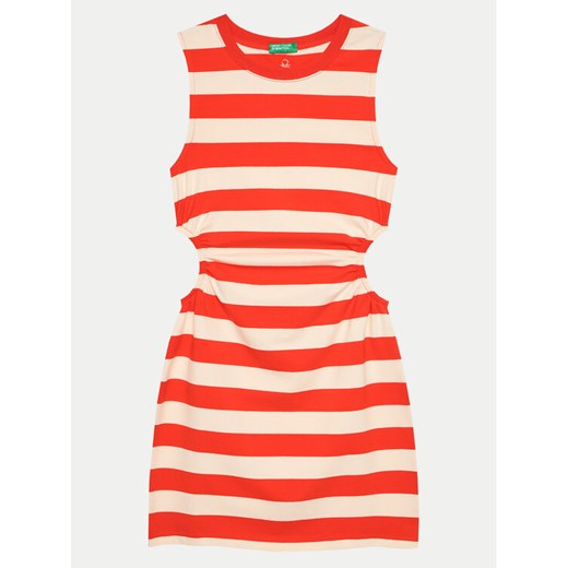 United Colors Of Benetton Sukienka letnia 34QCCV00S Czerwony Regular Fit ze sklepu MODIVO w kategorii Sukienki dziewczęce - zdjęcie 182629370