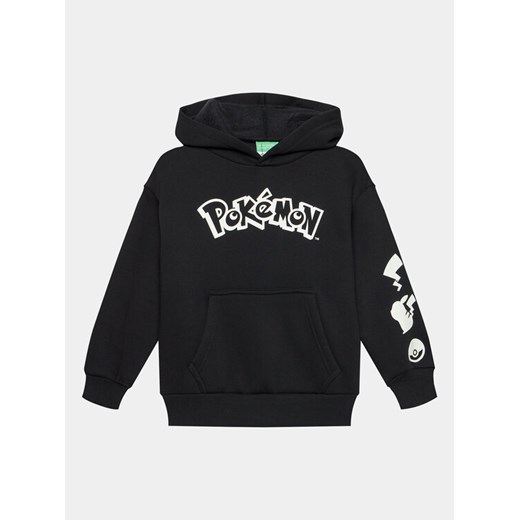 United Colors Of Benetton Bluza POKEMON 3J73C203G Czarny Regular Fit ze sklepu MODIVO w kategorii Bluzy chłopięce - zdjęcie 182629393