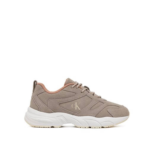 Calvin Klein Jeans Sneakersy Retro Tennis Low Mg Mix Media Wn YW0YW01639 Beżowy ze sklepu MODIVO w kategorii Buty sportowe damskie - zdjęcie 182629422