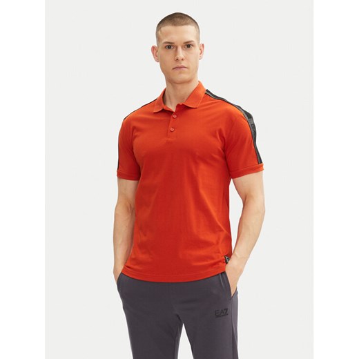 EA7 Emporio Armani Polo 7M000139 AF10375 U3012 Pomarańczowy Regular Fit ze sklepu MODIVO w kategorii T-shirty męskie - zdjęcie 182629474