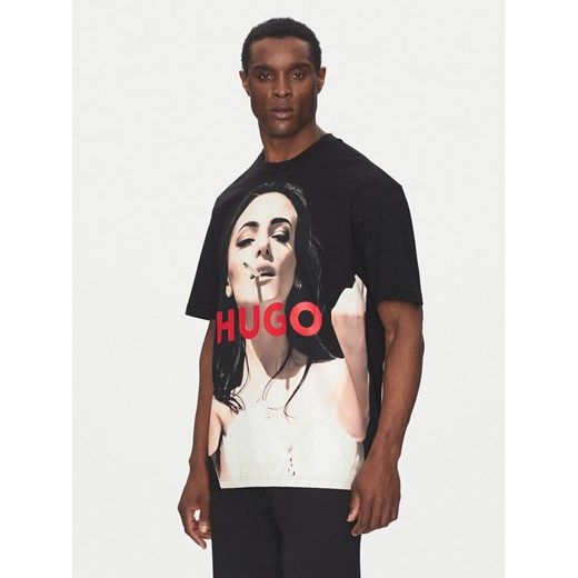HUGO T-Shirt Duwedie 50535314 Czarny Oversize L MODIVO