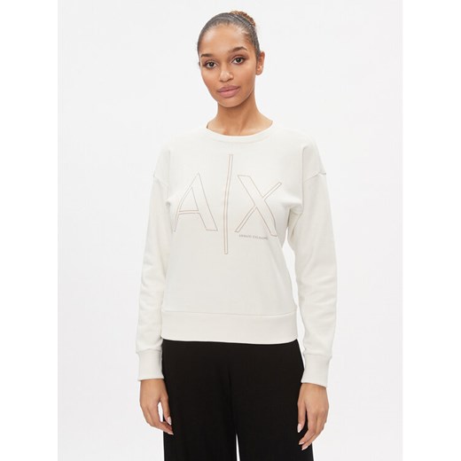 Armani Exchange Bluza 3DYM11 YJEBZ 1125 Écru Regular Fit ze sklepu MODIVO w kategorii Bluzy damskie - zdjęcie 182629580