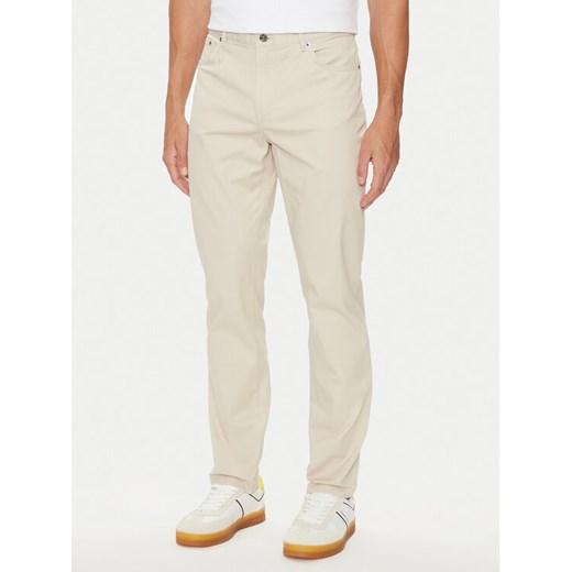 Tommy Hilfiger Spodnie materiałowe Denton MW0MW36429 Beżowy Straight Fit ze sklepu MODIVO w kategorii Spodnie męskie - zdjęcie 182629754