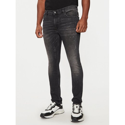 KARL LAGERFELD Jeansy 265801 544832 Czarny Slim Fit ze sklepu MODIVO w kategorii Jeansy męskie - zdjęcie 182629893