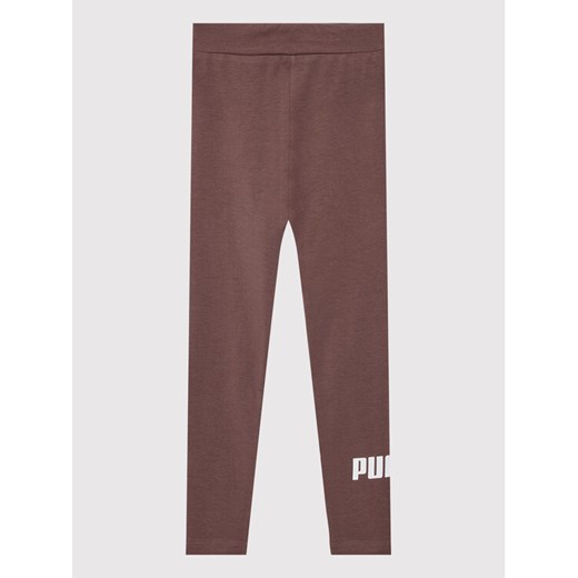 Puma Legginsy Logo 587035 Fioletowy Slim Fit ze sklepu MODIVO w kategorii Spodnie dziewczęce - zdjęcie 182629991