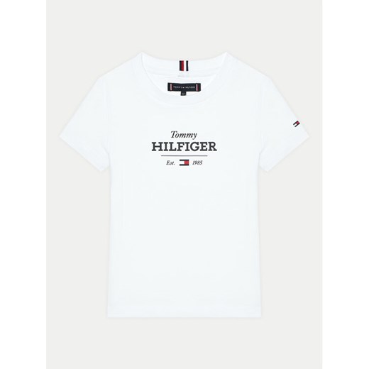 Tommy Hilfiger T-Shirt KB0KB09356 M Biały Regular Fit ze sklepu MODIVO w kategorii T-shirty chłopięce - zdjęcie 182629993