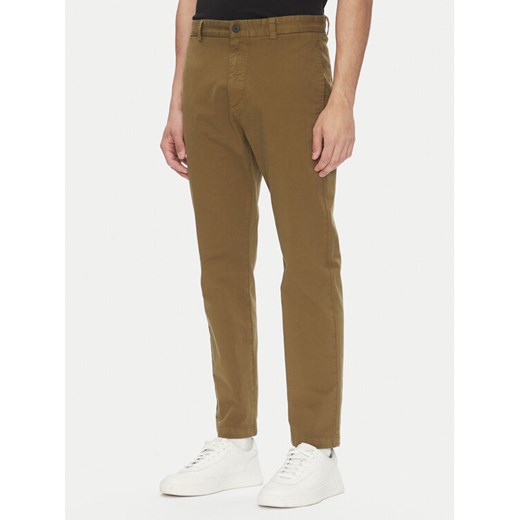 HUGO Chinosy 50530886 Zielony Slim Fit ze sklepu MODIVO w kategorii Spodnie męskie - zdjęcie 182630072