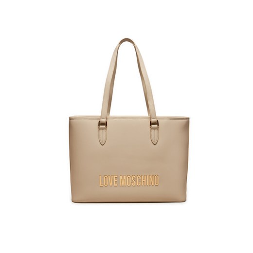LOVE MOSCHINO Torebka JC4190PP1LKD0110 Beżowy ze sklepu MODIVO w kategorii Torby Shopper bag - zdjęcie 182630081