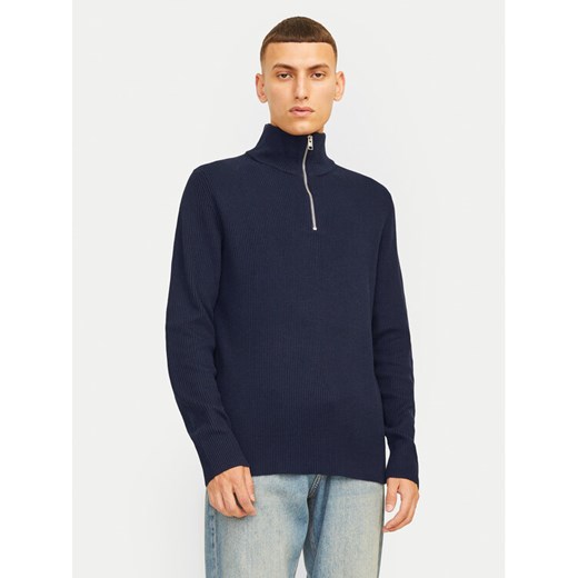 Jack&Jones Sweter Perfect 12257773 Granatowy Regular Fit ze sklepu MODIVO w kategorii Swetry męskie - zdjęcie 182630113
