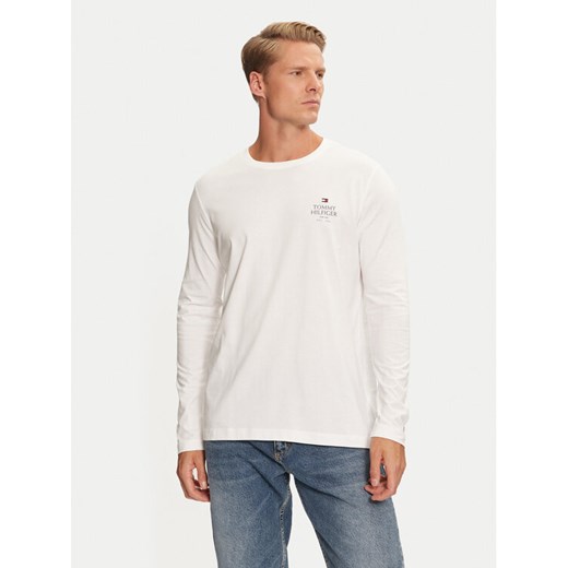Tommy Hilfiger Longsleeve MW0MW36501 Biały Regular Fit ze sklepu MODIVO w kategorii T-shirty męskie - zdjęcie 182630162