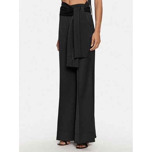 ACCESS FASHION Spodnie materiałowe 44-5104-202 Czarny Flare Fit ze sklepu MODIVO w kategorii Spodnie damskie - zdjęcie 182630182