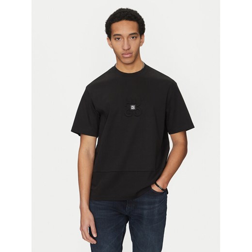 HUGO T-Shirt Debostac 50535499 Czarny Relaxed Fit ze sklepu MODIVO w kategorii T-shirty męskie - zdjęcie 182630264