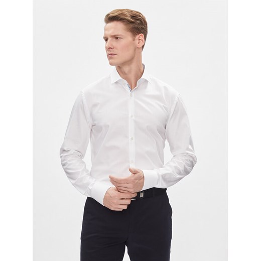 Hugo Koszula Kery 50508303 Biały Slim Fit ze sklepu MODIVO w kategorii Koszule męskie - zdjęcie 182630312