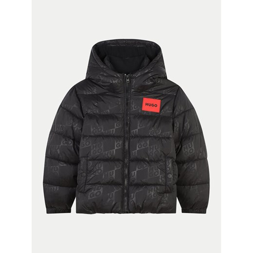 HUGO Kurtka zimowa G00199 M Czarny Regular Fit ze sklepu MODIVO w kategorii Kurtki chłopięce - zdjęcie 182630371