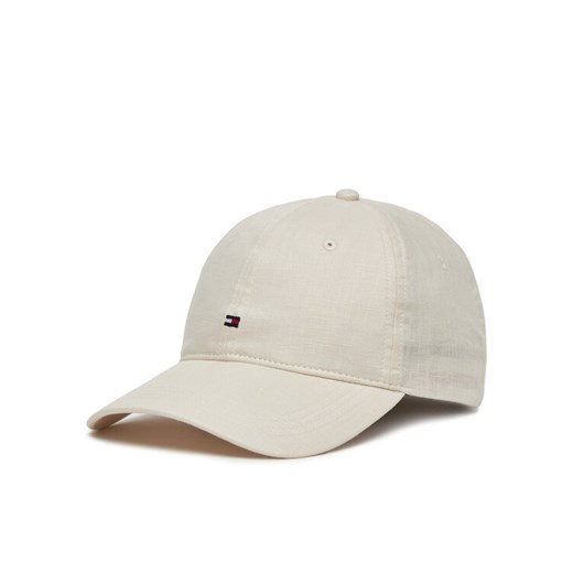Tommy Hilfiger Czapka z daszkiem Essential Flag Linen Cap AW0AW17130 Écru ze sklepu MODIVO w kategorii Czapki z daszkiem damskie - zdjęcie 182630373