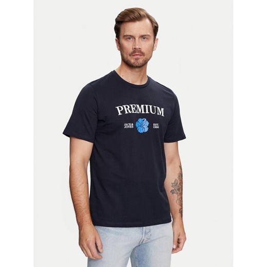 Jack&Jones T-Shirt Jprblaalfie 12259673 Granatowy Regular Fit ze sklepu MODIVO w kategorii T-shirty męskie - zdjęcie 182630461