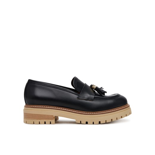 Pollini Loafersy SA10144G1MTC0000 Czarny ze sklepu MODIVO w kategorii Lordsy damskie - zdjęcie 182630503