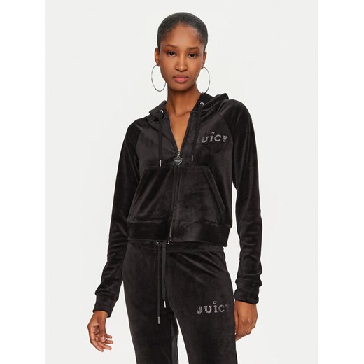 Juicy Couture Bluza Regal Madison JCBAS224828 Czarny Slim Fit ze sklepu MODIVO w kategorii Bluzy damskie - zdjęcie 182630554