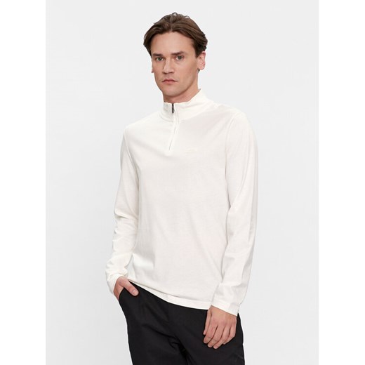 Calvin Klein Longsleeve K10K111857 Biały Regular Fit ze sklepu MODIVO w kategorii T-shirty męskie - zdjęcie 182630560