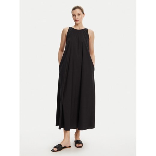 Max Mara Beachwear Sukienka letnia Romea 2516221019 Czarny Relaxed Fit ze sklepu MODIVO w kategorii Sukienki - zdjęcie 182630592