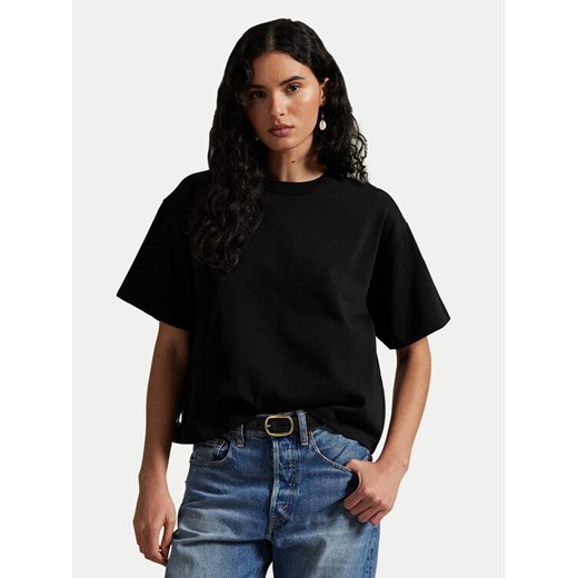 Polo Ralph Lauren T-Shirt 211967106002 Czarny Relaxed Fit ze sklepu MODIVO w kategorii Bluzki damskie - zdjęcie 182630602
