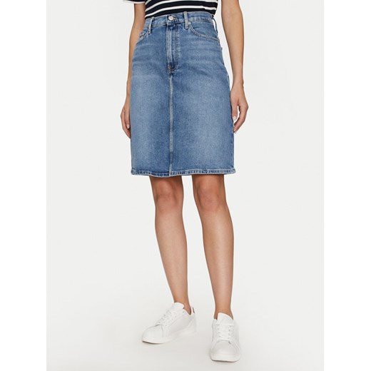 Tommy Hilfiger Spódnica jeansowa Melany WW0WW42881 Niebieski Regular Fit ze sklepu MODIVO w kategorii Spódnice - zdjęcie 182630621