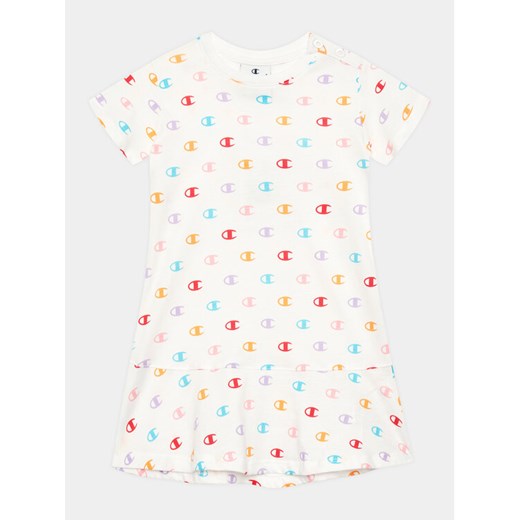 Champion Sukienka codzienna 404687 Biały Regular Fit ze sklepu MODIVO w kategorii Sukienki niemowlęce - zdjęcie 182630631