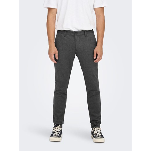 Only & Sons Chinosy 22022911 Szary Tapered Fit ze sklepu MODIVO w kategorii Spodnie męskie - zdjęcie 182630654