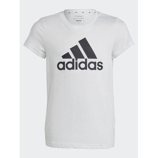 adidas T-Shirt Essentials Big Logo Cotton T-Shirt IC6121 Biały Slim Fit ze sklepu MODIVO w kategorii T-shirty chłopięce - zdjęcie 182630721