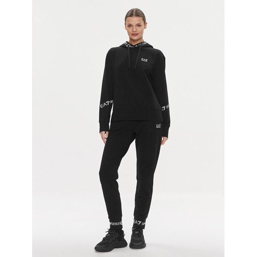 EA7 Emporio Armani Dres 8NTV52 TJTXZ 1200 Czarny Regular Fit ze sklepu MODIVO w kategorii Dresy damskie - zdjęcie 182630760