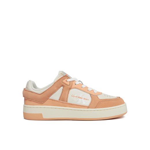 Calvin Klein Jeans Sneakersy Basket Cupsole Low Mix Ml Fad YW0YW01301 Pomarańczowy ze sklepu MODIVO w kategorii Buty sportowe damskie - zdjęcie 182630994