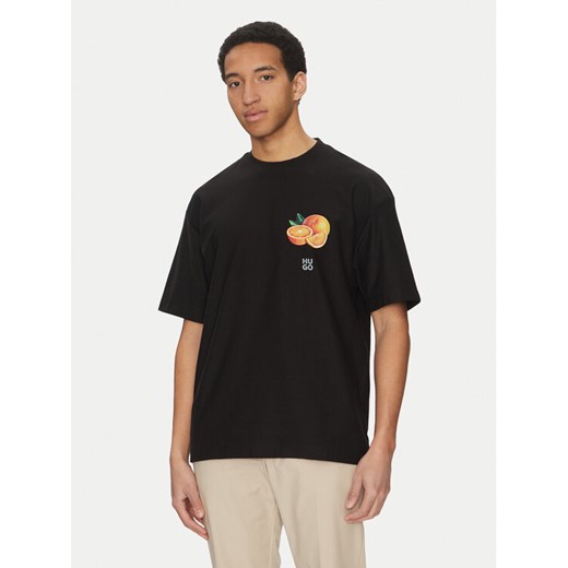 HUGO T-Shirt Dartiee 50537576 Czarny Oversize ze sklepu MODIVO w kategorii T-shirty męskie - zdjęcie 182631131