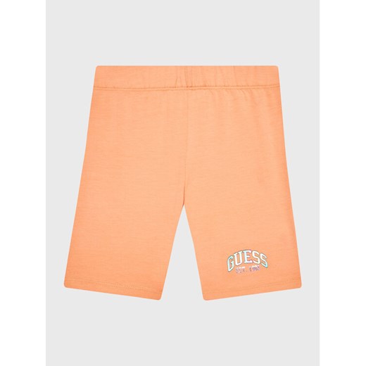 Guess Szorty sportowe J3RD09 J1311 Pomarańczowy Slim Fit ze sklepu MODIVO w kategorii Spodenki dziewczęce - zdjęcie 182631220