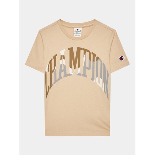 Champion T-Shirt 306362 Beżowy Regular Fit ze sklepu MODIVO w kategorii T-shirty chłopięce - zdjęcie 182631254