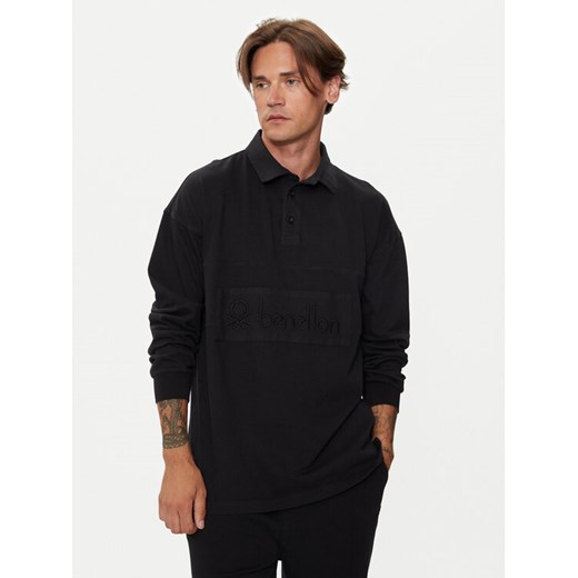 United Colors Of Benetton Polo 3G9WU3020 Czarny Regular Fit ze sklepu MODIVO w kategorii T-shirty męskie - zdjęcie 182631303
