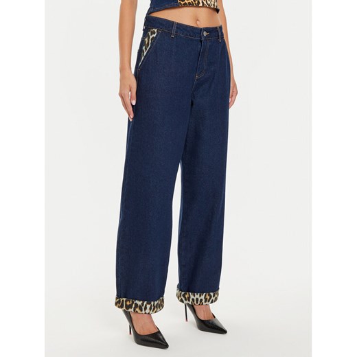 Noisy May Jeansy 27033508 Granatowy Wide Leg ze sklepu MODIVO w kategorii Jeansy damskie - zdjęcie 182631311
