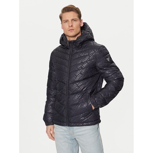 Guess Kurtka puchowa M5RL45 WCQA2 Granatowy Regular Fit ze sklepu MODIVO w kategorii Kurtki męskie - zdjęcie 182631534
