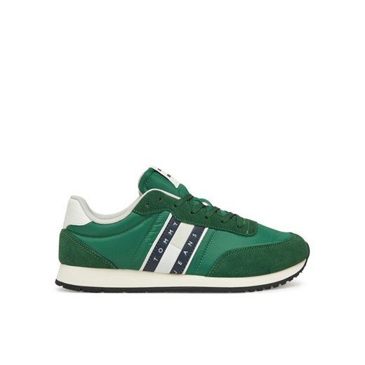 Tommy Jeans Sneakersy (New) Tjm Runner Casual Ess EM0EM01351 Zielony ze sklepu MODIVO w kategorii Buty sportowe męskie - zdjęcie 182631542