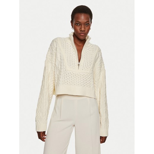 STAUD Sweter Hampton R24P3144CA Écru Relaxed Fit ze sklepu MODIVO w kategorii Swetry damskie - zdjęcie 182631601