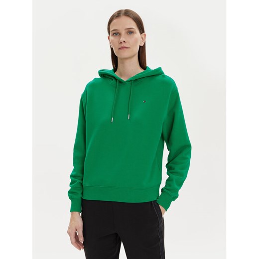 Tommy Hilfiger Bluza Flag WW0WW41245 Zielony Relaxed Fit ze sklepu MODIVO w kategorii Bluzy damskie - zdjęcie 182631632