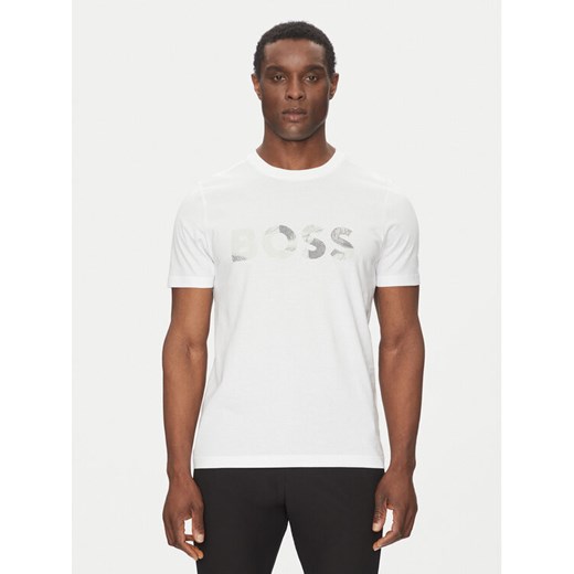 BOSS T-Shirt Glamping 50537834 Biały Regular Fit ze sklepu MODIVO w kategorii T-shirty męskie - zdjęcie 182631633