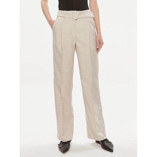 Vero Moda Spodnie materiałowe Nancy 10304626 Beżowy Straight Fit ze sklepu MODIVO w kategorii Spodnie damskie - zdjęcie 182631682