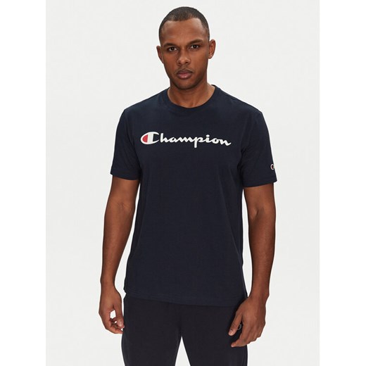 Champion T-Shirt 220256 Granatowy Standard Fit ze sklepu MODIVO w kategorii T-shirty męskie - zdjęcie 182631692
